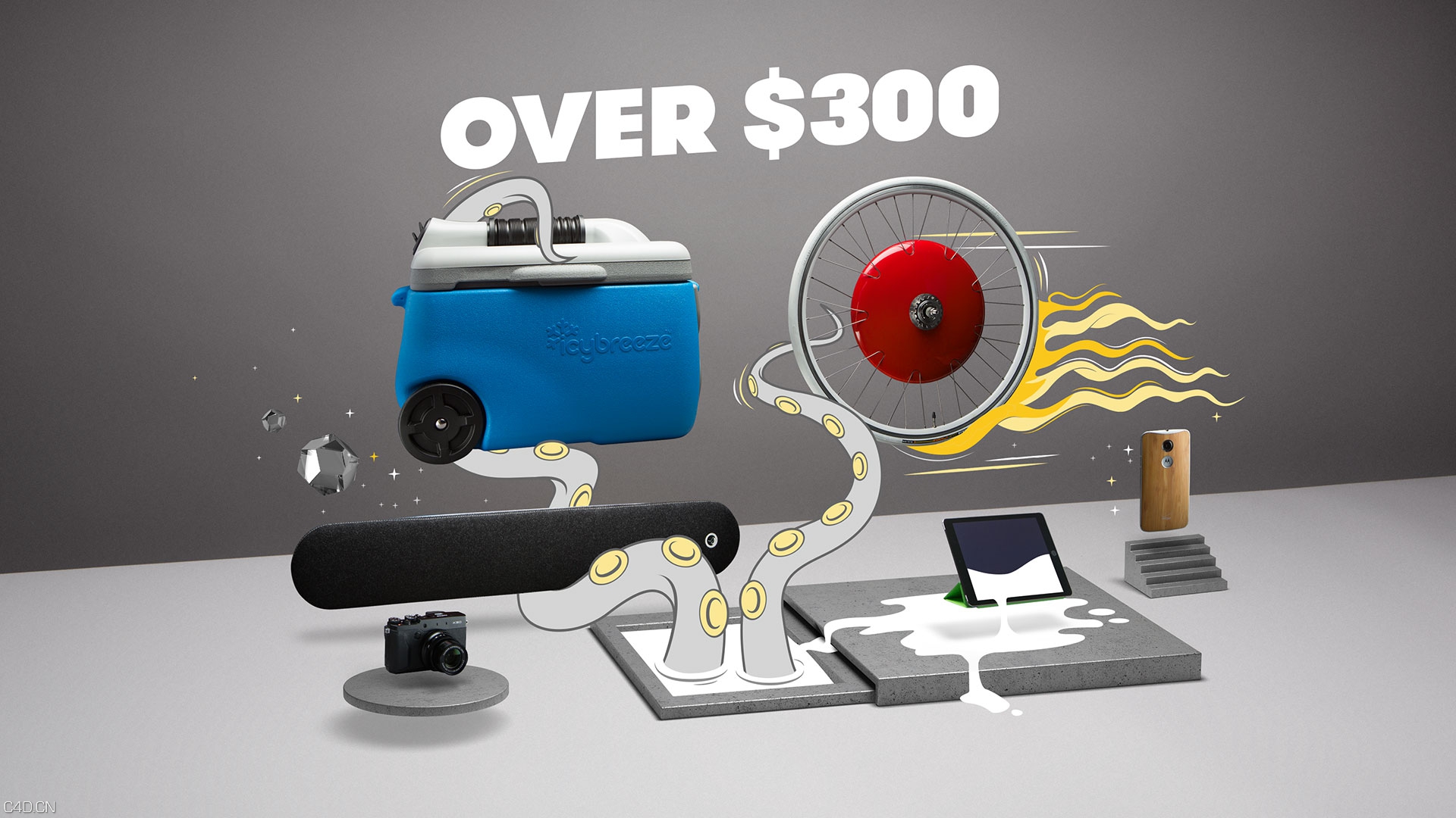 C4D作品欣赏：THE VERGE 2014 HOLIDAY GIFT GUIDE - C4D之家 - main-05.jpg