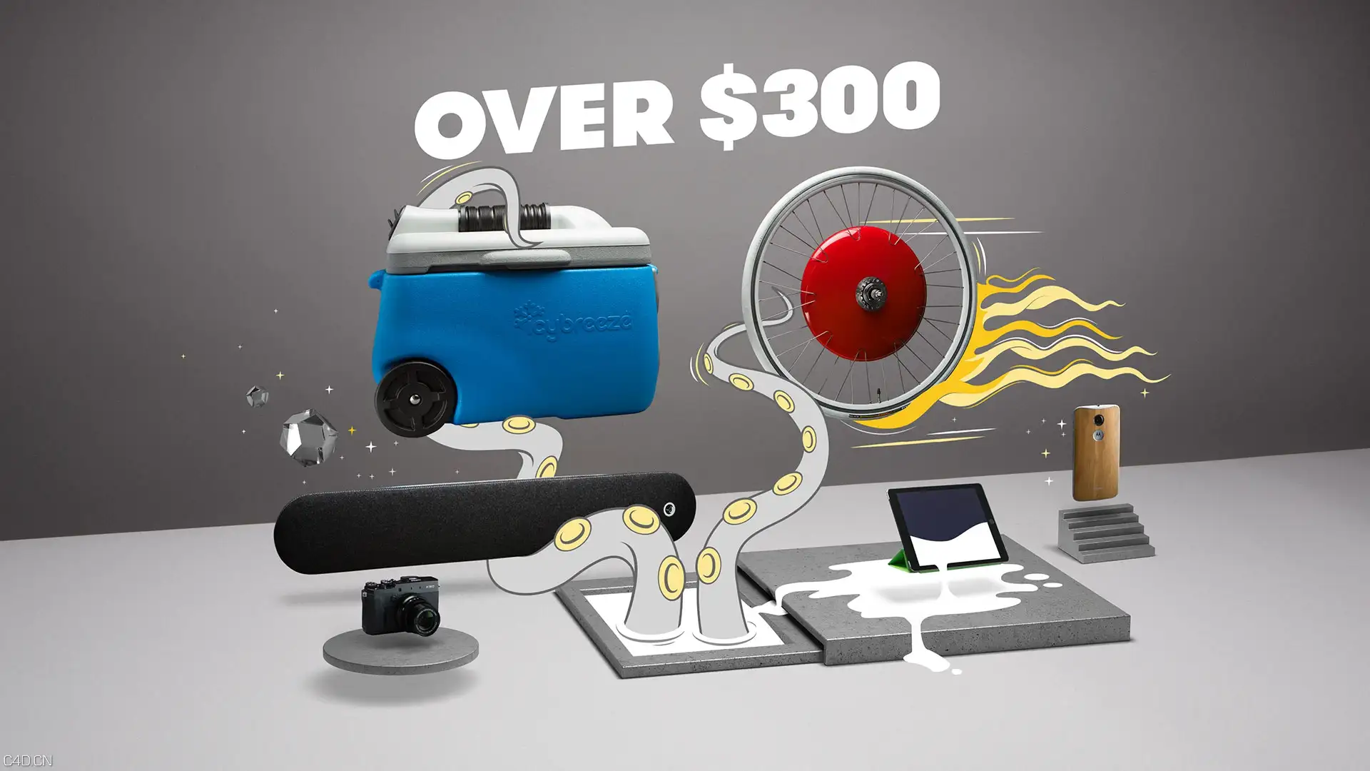 C4D作品欣赏：THE VERGE 2014 HOLIDAY GIFT GUIDE - C4D之家 - main-05.jpg