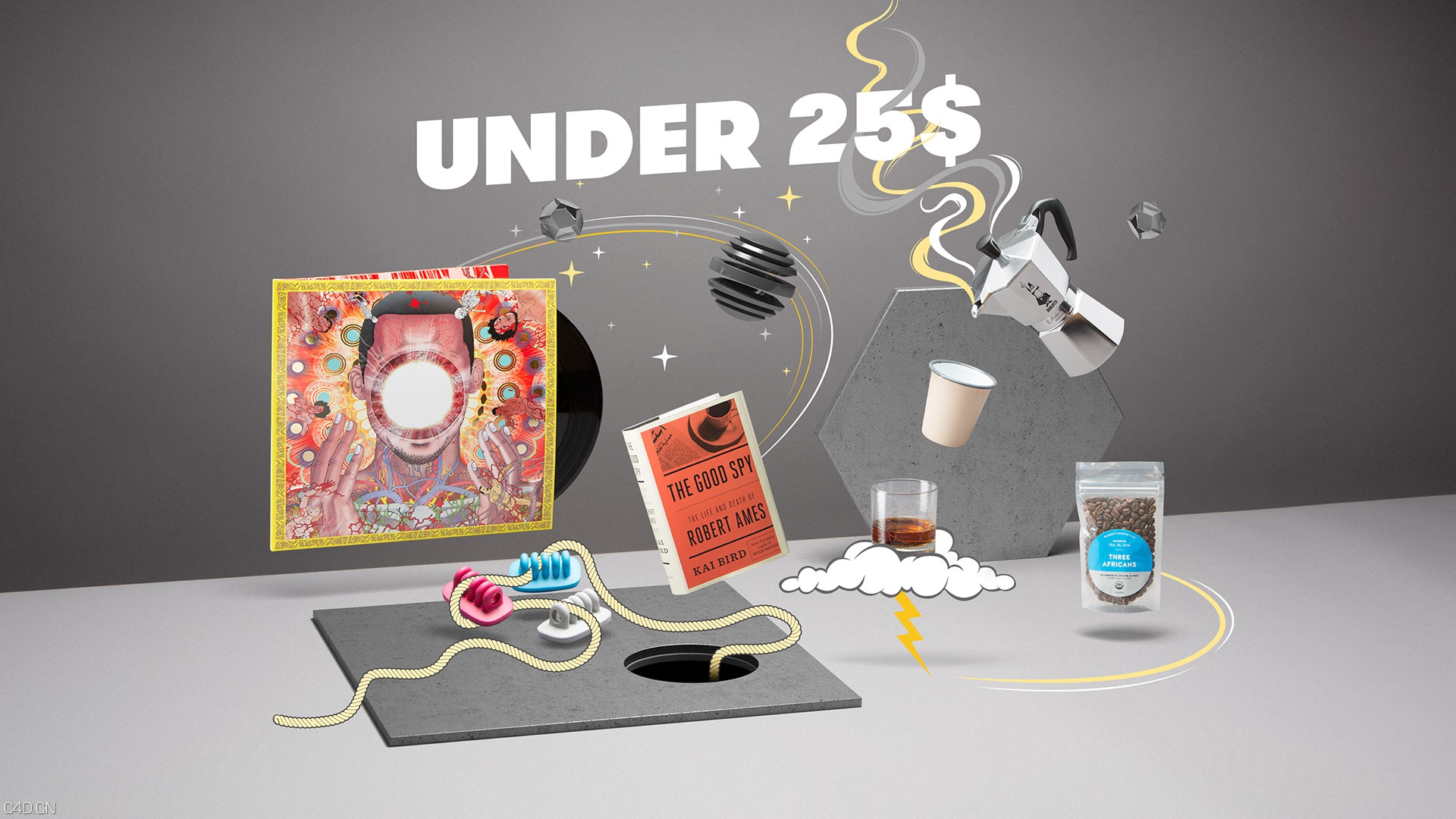 C4D作品欣赏：THE VERGE 2014 HOLIDAY GIFT GUIDE - C4D之家 - main-03.jpg
