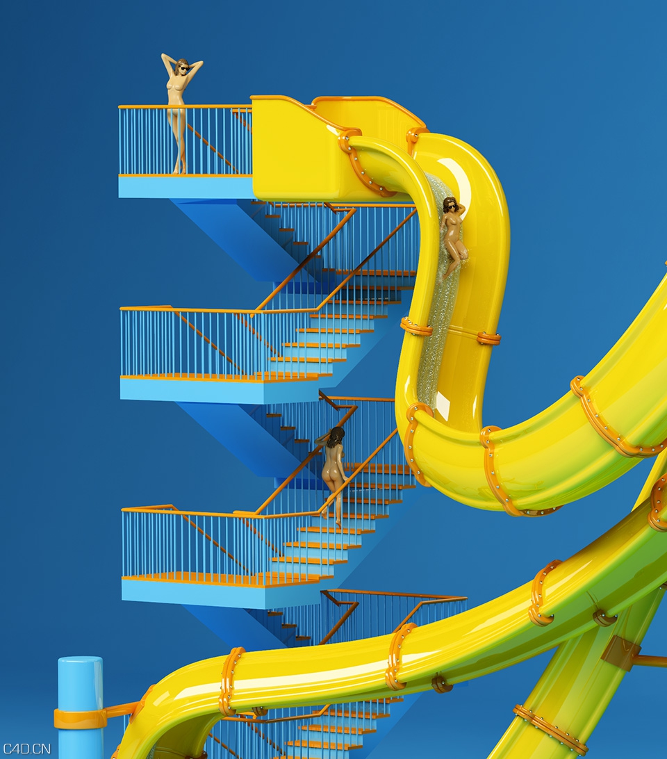 C4D作品欣赏：数字游乐场 YOU ONLY LIVE ONCE - C4D之家 - detail-01-01.jpg