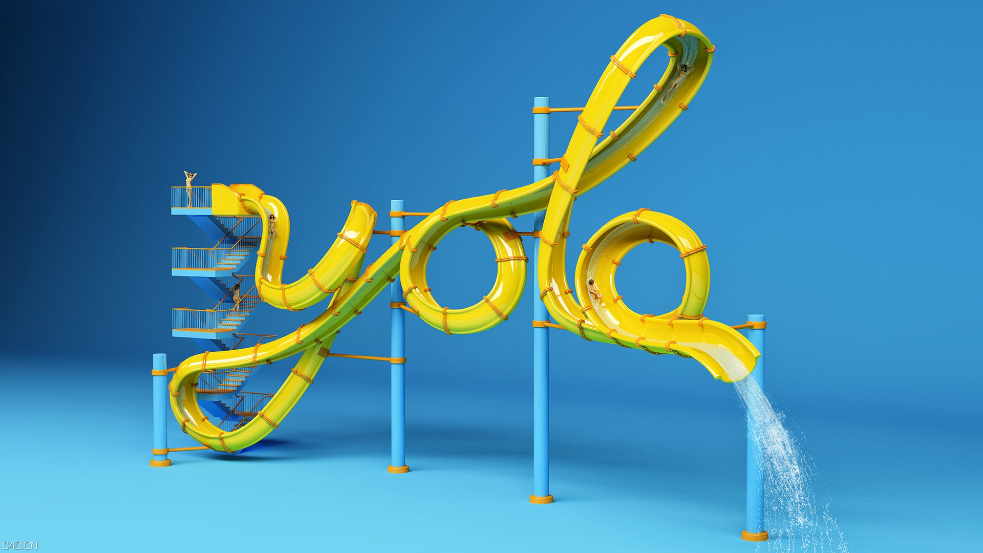 C4D作品欣赏：数字游乐场 YOU ONLY LIVE ONCE - C4D之家 - main-01.jpg