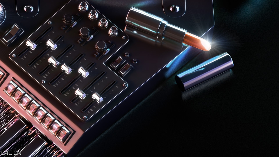 C4D作品欣赏：黑胶碟播放 NEEONOVUM – COVER ARTWORK - C4D之家 - detail-01-03.jpg