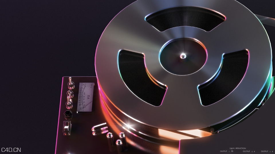 C4D作品欣赏：黑胶碟播放 NEEONOVUM – COVER ARTWORK - C4D之家 - detail-01-02.jpg