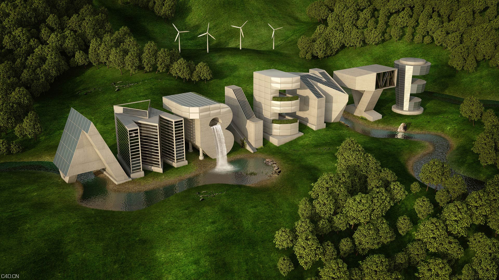 C4D作品欣赏：文字创意展示 EDITORIAL – 3D-LETTERING - C4D之家 - main-02.jpg