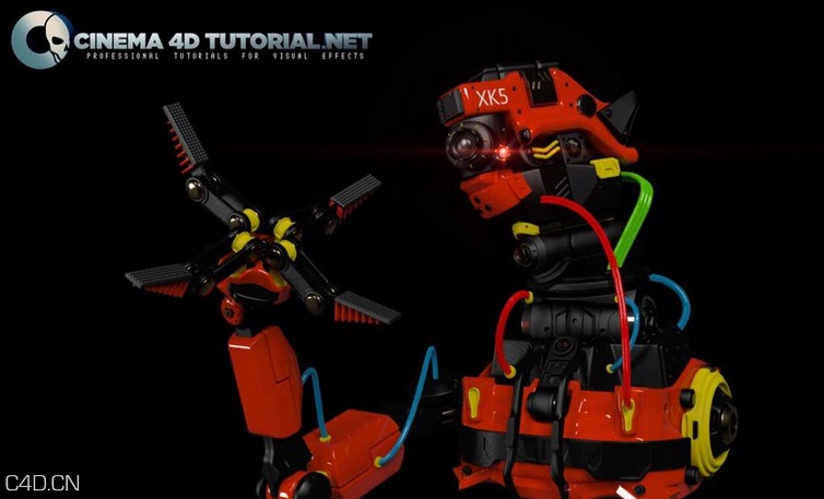 [34]C4D机器人绑定教程 xpresso rigging Mechanical Robot