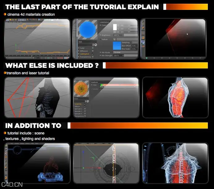 [28]C4D三维激光扫描医学领域实用进阶教程 3D laser scanning c4d tutorial