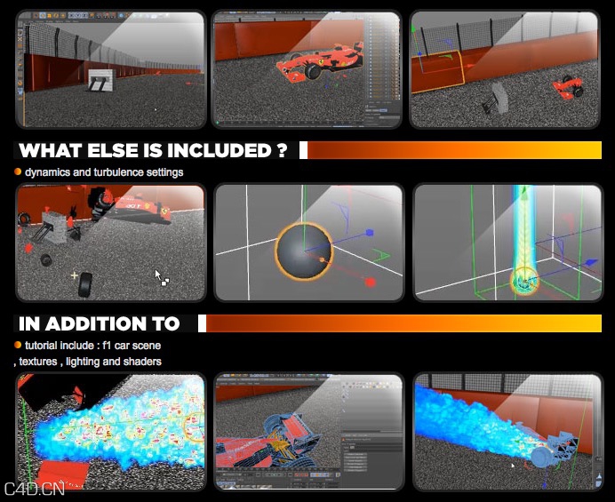 [27]C4D模拟汽车碰撞事故实用进阶教程 f1 car collision – Cinema 4D Tutorials