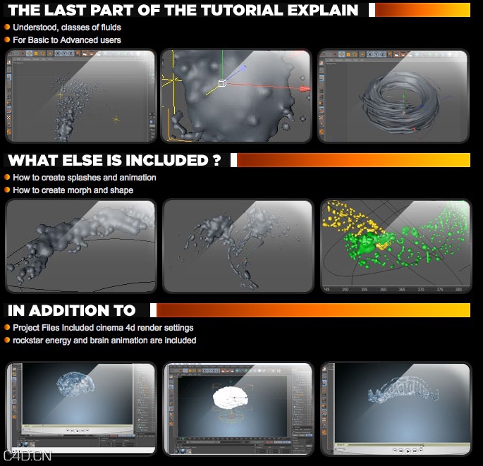 [12]C4D液体和流体仿真实用进阶教程 Liquid and Fluid Simulation Tutorial