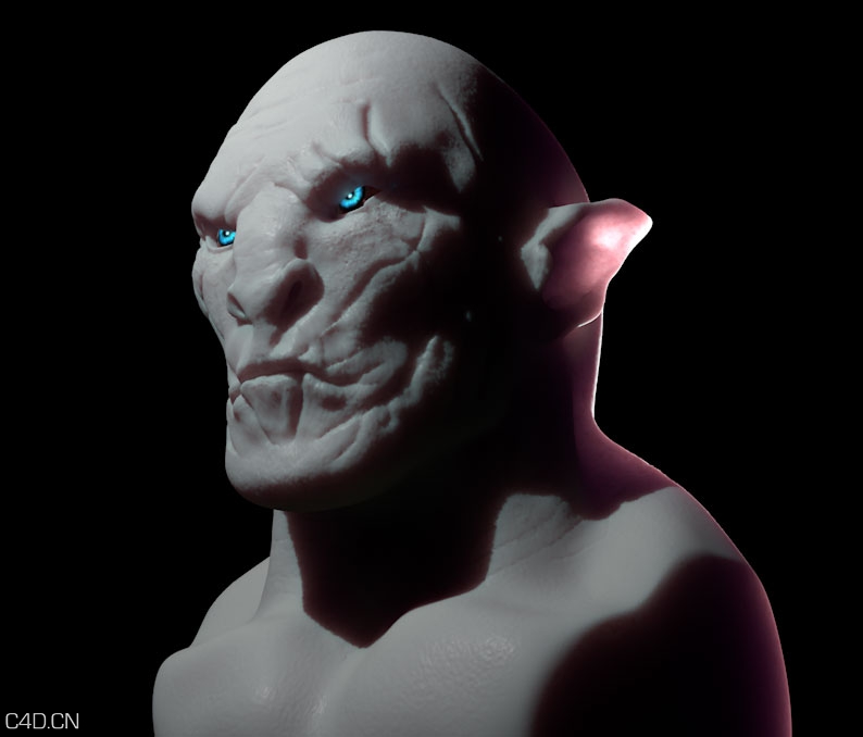 C4D兽人头像雕刻实用进阶教程 azog orc sculpting cinema 4d tutorials - C4D之家 - w3.jpg