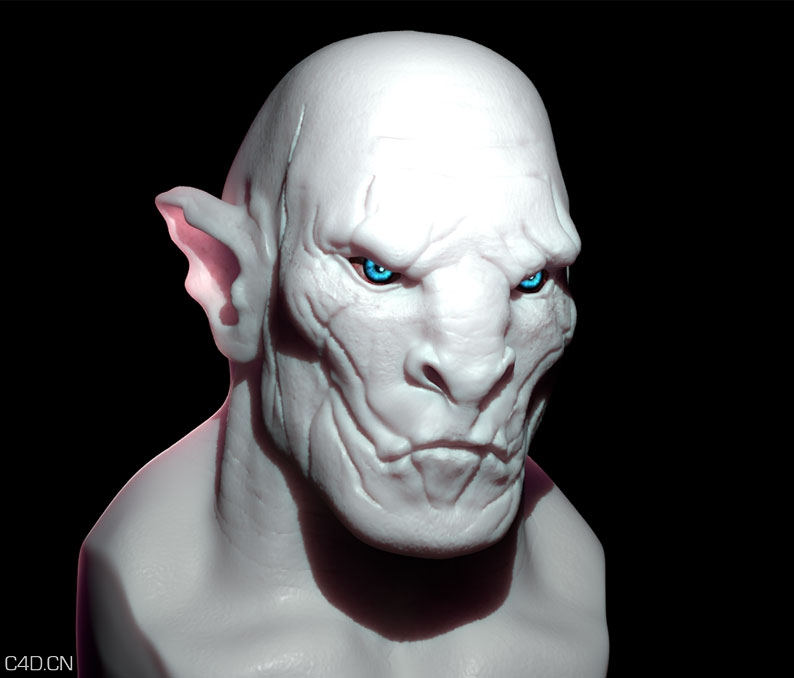 C4D兽人头像雕刻实用进阶教程 azog orc sculpting cinema 4d tutorials - C4D之家 - w2.jpg