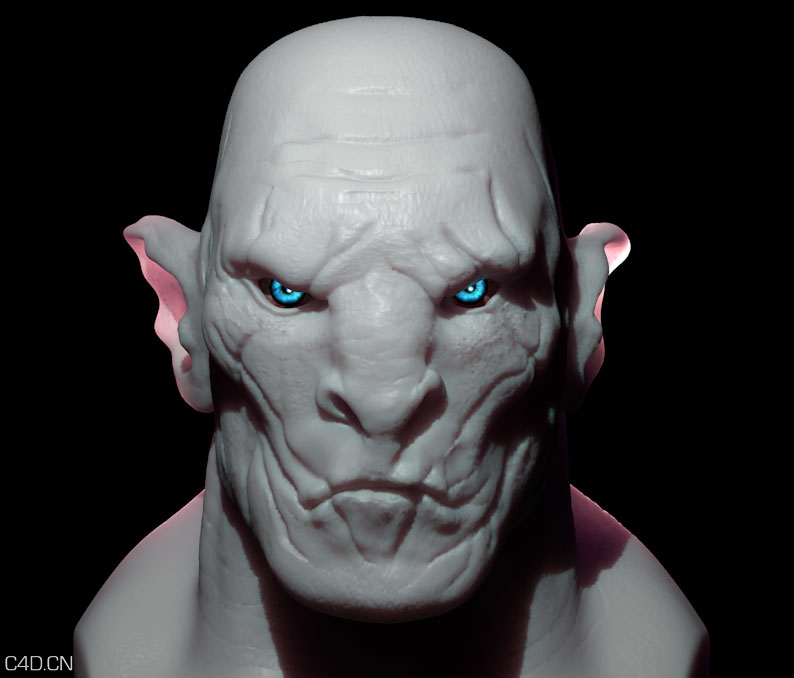 C4D兽人头像雕刻实用进阶教程 azog orc sculpting cinema 4d tutorials - C4D之家 - W1.jpg