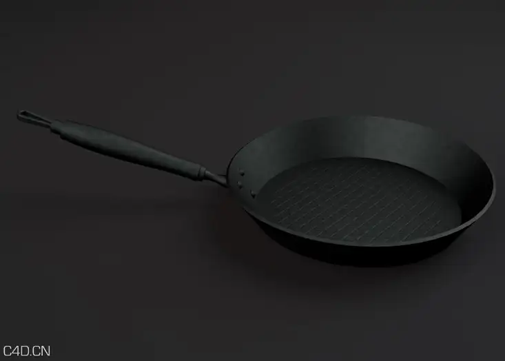 平底锅/不粘锅C4D模型 Pan 3D model