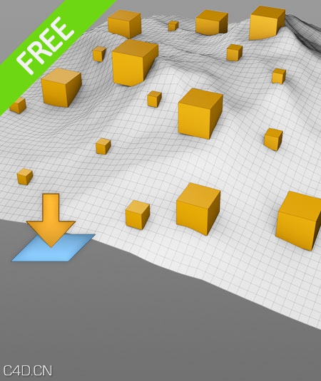 C4D快速附着地面标签插件 Drop Tag - C4D之家 - drop-tag.jpg