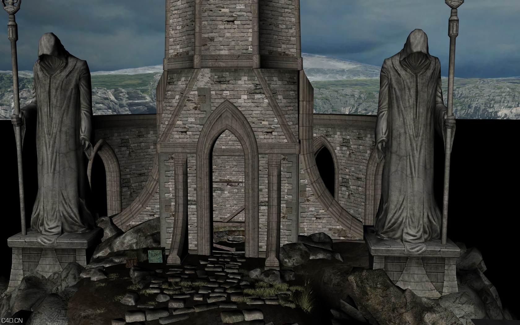小古堡模型 - C4D之家 - Broken Tower.jpg