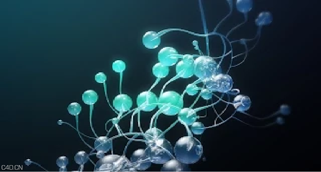 Cinema 4D Tutorial: MoSplines 水滴樹特效(Droplets tree)/Free Source Download