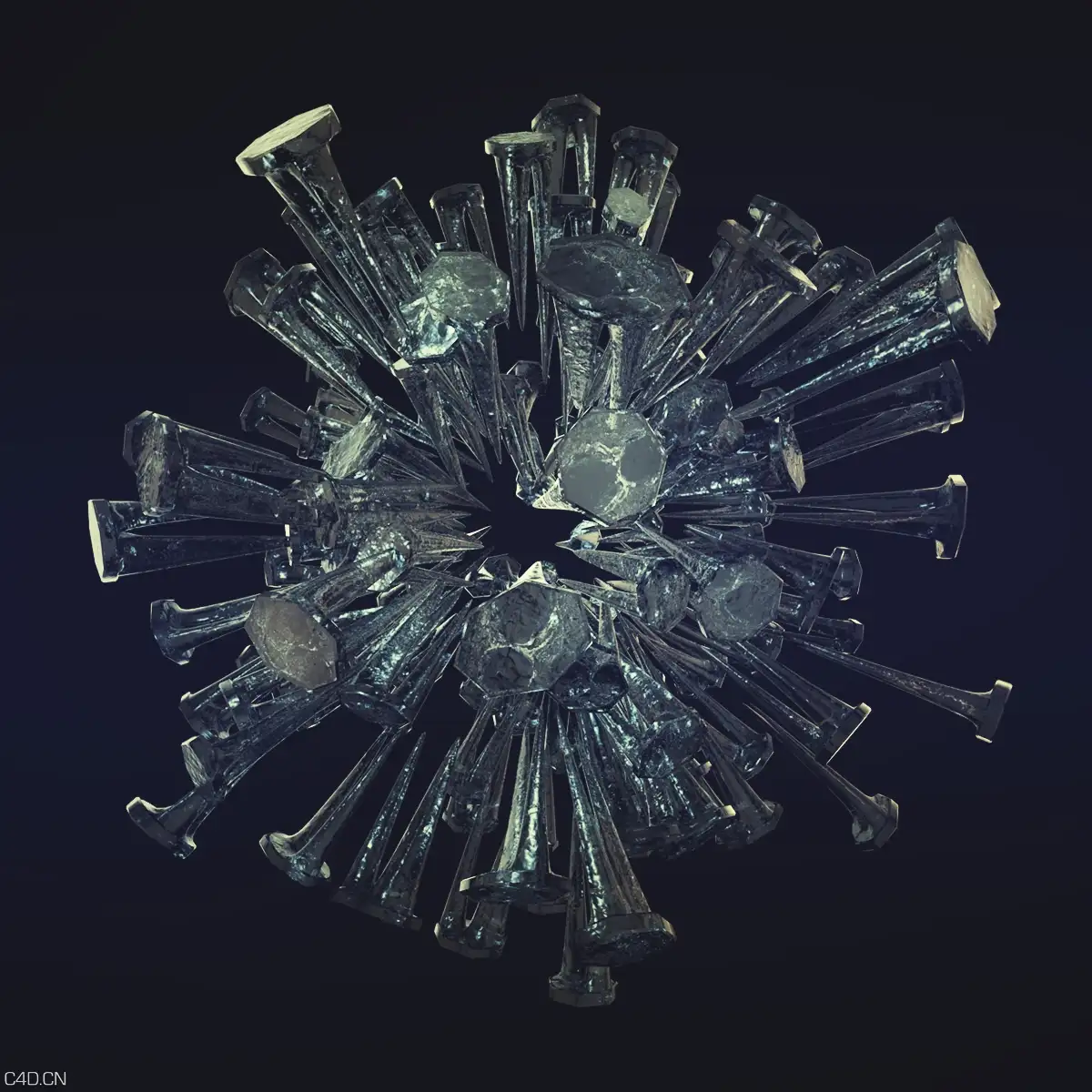 C4D创建一个玻璃材质的抽象物体 GSG - Make A Broken Up Glass Abstract Piece - C4D之家 - JoeyGlassThing.jpg