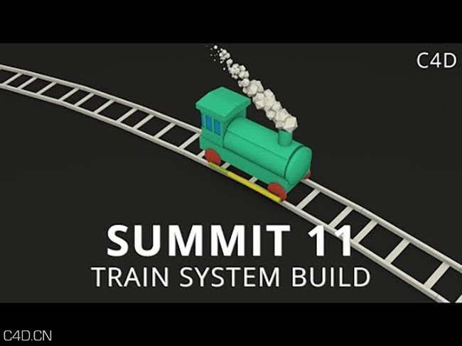 C4D卡通火车动画视频教程 Train System Build - Cinema 4D