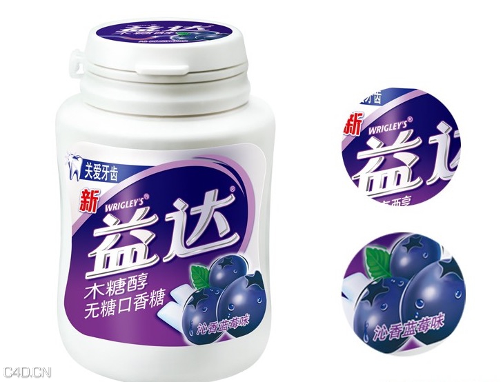 益达口香糖塑料瓶C4D模型 - C4D之家 - cinema4d_ 2015-01-30 14.12.12.jpg