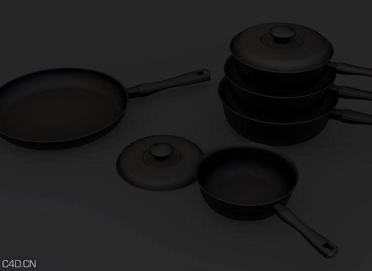 厨房厨具：平底锅、炒菜锅、不粘锅C4D模型 - C4D之家 - cinema4d_ 2015-01-30 16.31.37.jpg