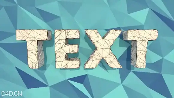 C4D制作多边形文字效果视频教程 Low Poly text _ Cinema 4D Tutorial - C4D之家 - Cinema-4D-Low-Poly-Text-Tutorial.jpg