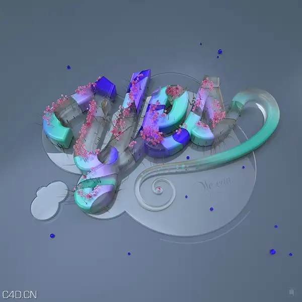C4D作品欣赏：字母创意作品 C4D works