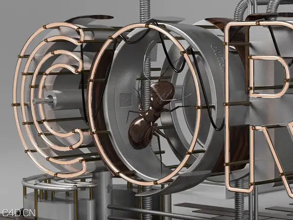 C4D作品欣赏：工业字母创意设计 Cinema 4D and Photoshop - C4D之家 - 0cbd4806de6b62f3487efc44fc4b9bb3.jpg