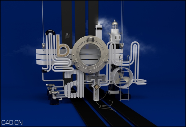 C4D作品欣赏：工业字母创意设计 - C4D之家 - bebd86df6377176bc20d3b47a9b7916c.jpg