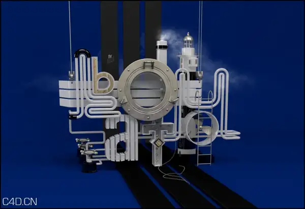 C4D作品欣赏：工业字母创意设计 - C4D之家 - bebd86df6377176bc20d3b47a9b7916c.jpg