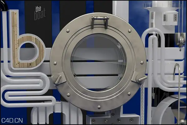 C4D作品欣赏：工业字母创意设计 - C4D之家 - 94434422f7b7735772f514c06c887b6d.jpg