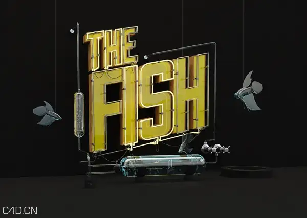 C4D作品欣赏：字母创意作品（PS+C4D）