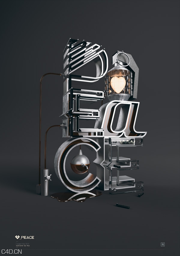 C4D作品欣赏：创意字母设计 New direction of my work! - C4D之家 - 55aebae3263c84f47b9c27db0f6abd73.jpg