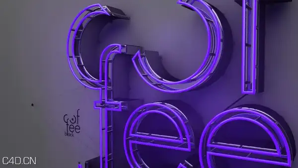 C4D作品欣赏：紫色霓虹灯文字创意设计 personal project Neon - C4D之家 - 8c191ddc008079292b4a64f50ef19d94.jpg