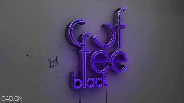 C4D作品欣赏：紫色霓虹灯文字创意设计 personal project Neon - C4D之家 - 218697bd7e04a77697bd2125958612c7.jpg
