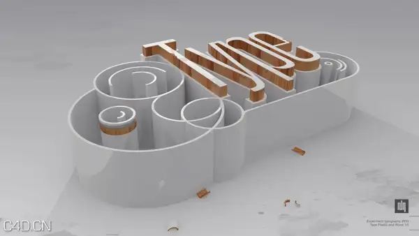 C4D作品欣赏：木材文字创意设计 Type Plastic and Wood - C4D之家 - e3fba11090198c1b7944d5cfb261e094.jpg