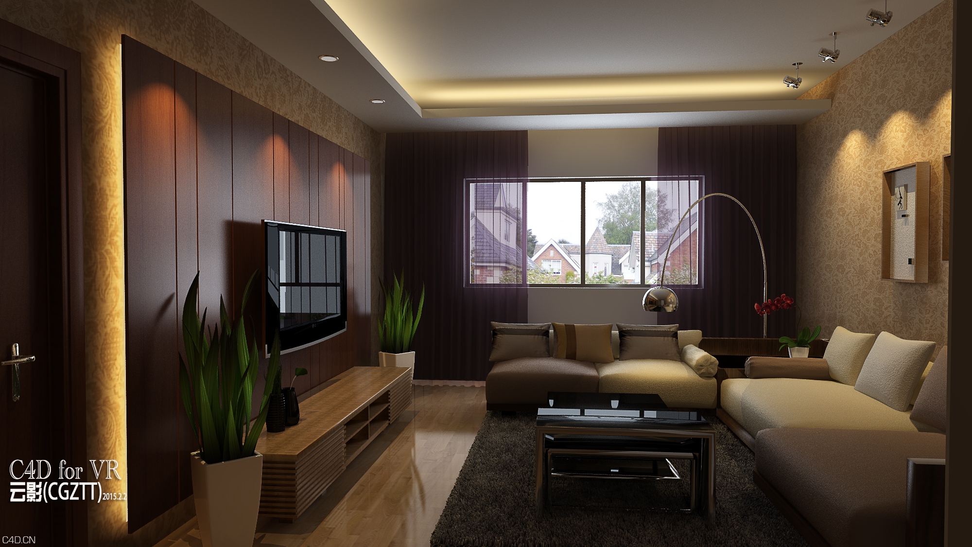 C4DforVR室内效果图(出图方案由云影室内效果图进阶宝典教程)