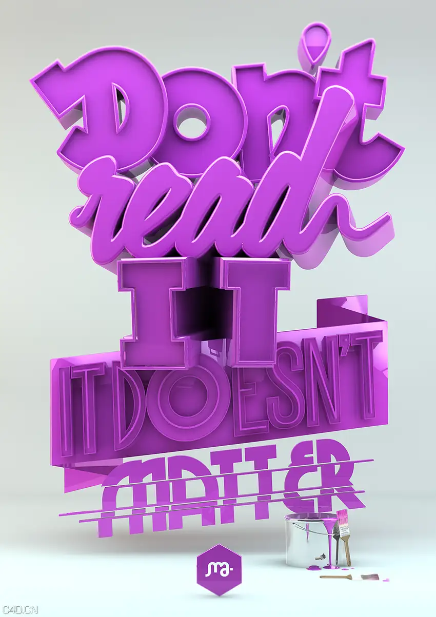 C4D做的立体字海报 - C4D之家 - zz.png