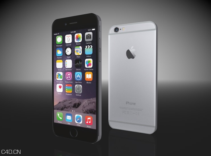苹果手机iphone 6简模C4D模型 - C4D之家 - cinema4d_ 2015-02-03 22.36.19.jpg
