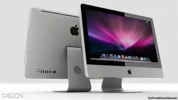 苹果电脑：iMac C4D模型 iMac 3d model