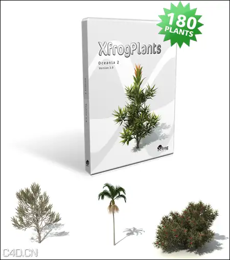 Xfrog模型之大洋洲树木植物3D模型 XfrogPlants – OCEANIA 2