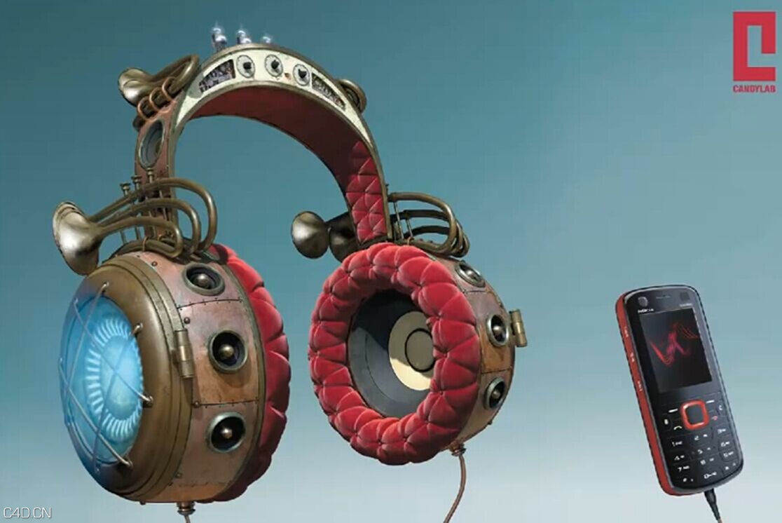 Cinema 4D 耳机建模 - C4D之家 - 01.jpg
