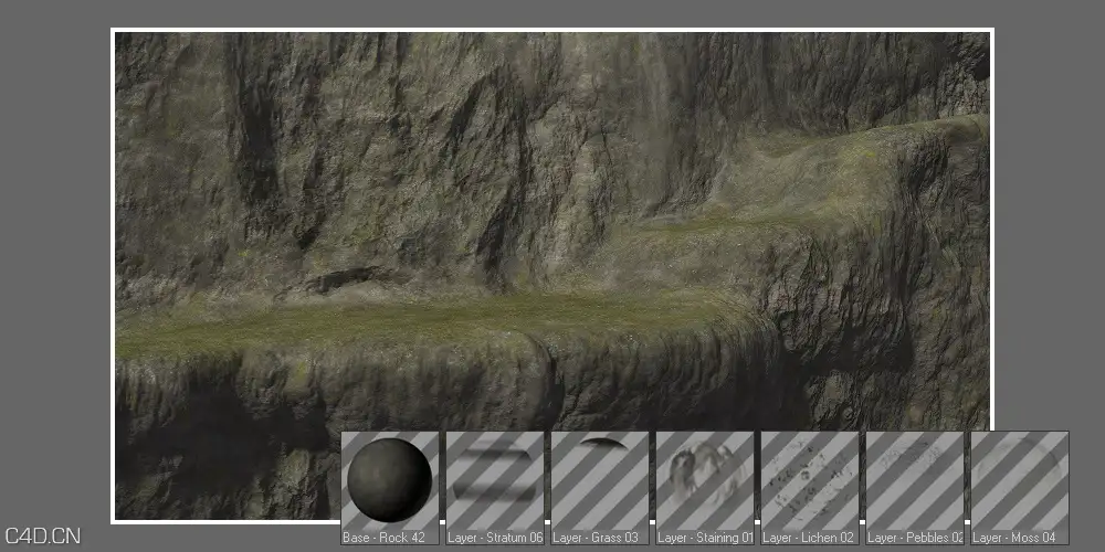 C4D山丘地形材质着色器 LANDSCAPE SHADING KIT V1 and V2