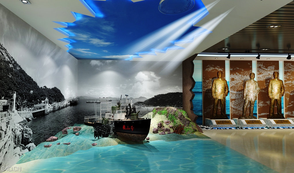 中国人民解放军某海防团团史馆 - C4D之家 - 3(16).jpg