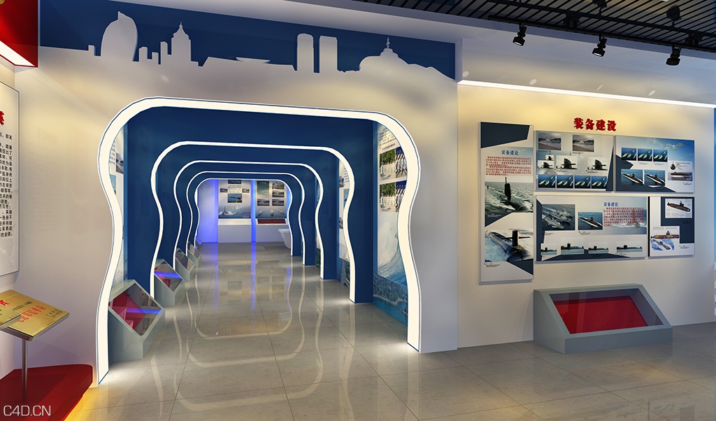 中国人民解放军海军东海某舰队军史馆 - C4D之家 - 7(5).jpg