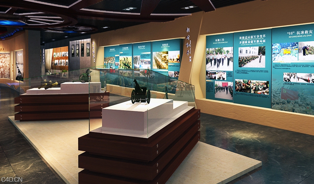 中国人民解放军某炮团史馆 - C4D之家 - 4(5).jpg