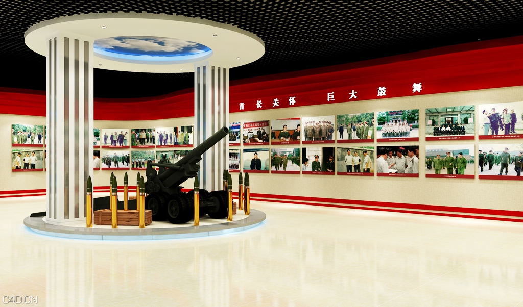 中国人民解放军某炮兵师史馆 - C4D之家 - 7(7).jpg