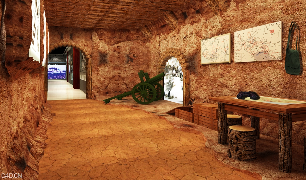 中国人民解放军某炮兵师史馆 - C4D之家 - 5(6).jpg