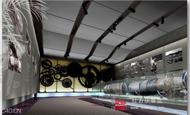 部队研究所成果展示厅设计图-军工行业展厅案例