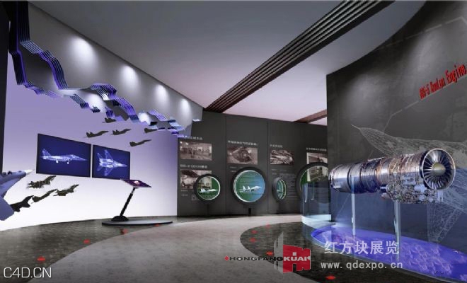 部队研究所成果展示厅设计图-军工行业展厅案例 - C4D之家 - 2012073112051173499.jpg