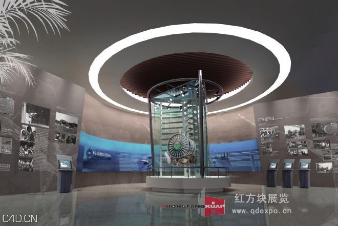 部队研究所成果展示厅设计图-军工行业展厅案例 - C4D之家 - 2012073112050173499.jpg