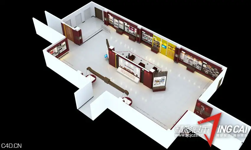 眉山中级人民法院展厅设计与装饰执行 - C4D之家 - 201501211719226676.jpg